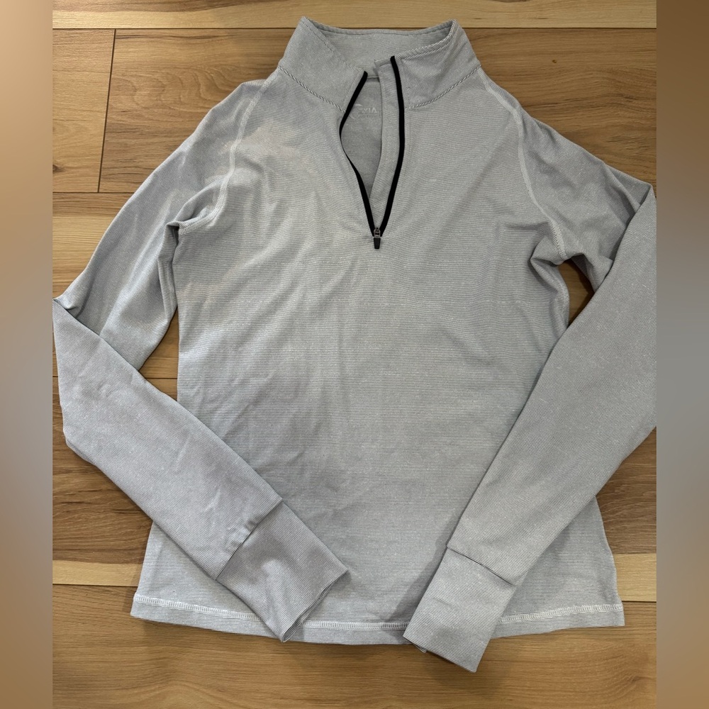 ZYIA Black & White 1/4 Zip Jacket